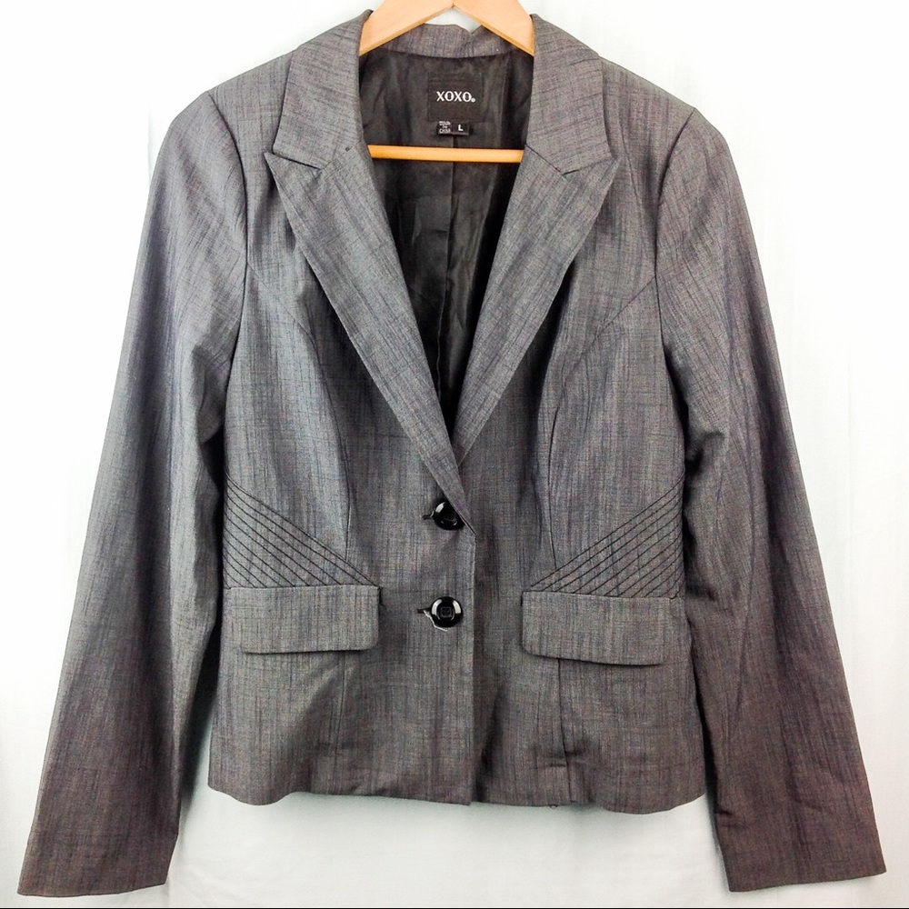 XOXO Pleated Back Blazer